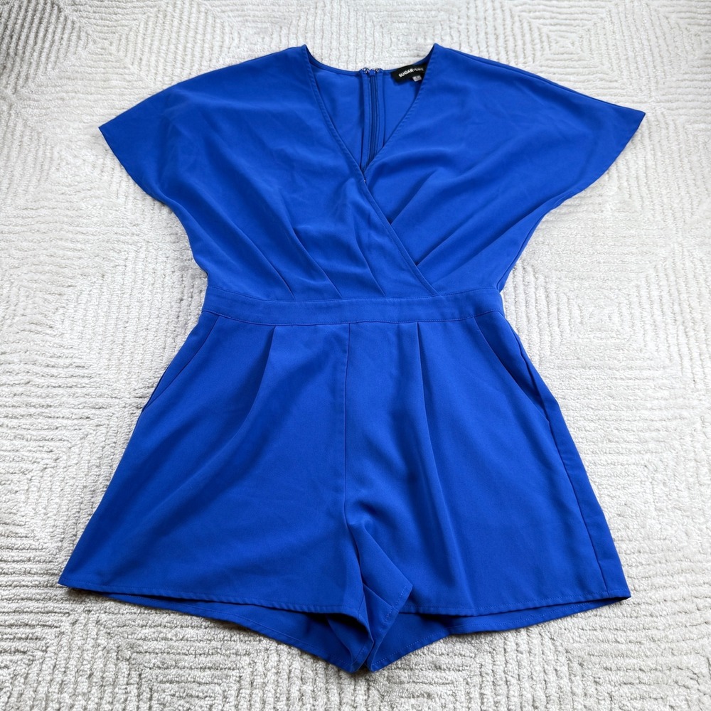 Sugar Lips Romper Women's Medium Royal Blue Party Festival Preppy Summer Modern